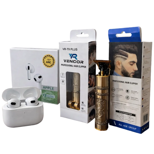 باك احترافي: ماكينة حلاقة + سماعة بلوتوث